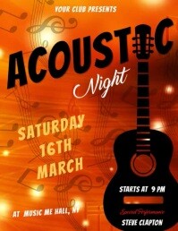 6 680 Acoustic Music Customizable Design Templates Postermywall
