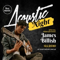 Acoustic Night Instagram Post Instagram-opslag template