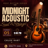 Acoustic Night Live Session Publicação no Instagram template