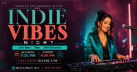 Black Indie Music Night Facebook Shared Image Template