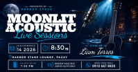 Black Acoustic Live Music Event Facebook Shared Image Template