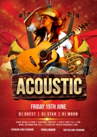 Acoustic party A3 template