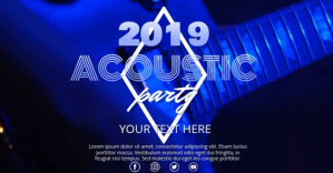 ACOUSTIC PARTY VIDEO TEMPLATE Imagen Compartida en Facebook