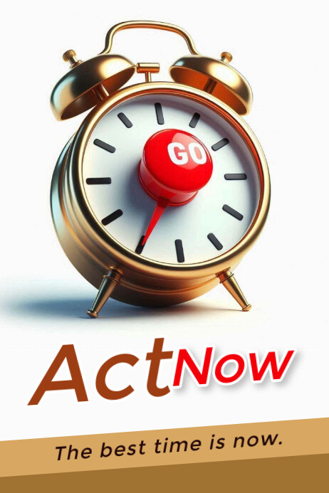 Act now Poster template