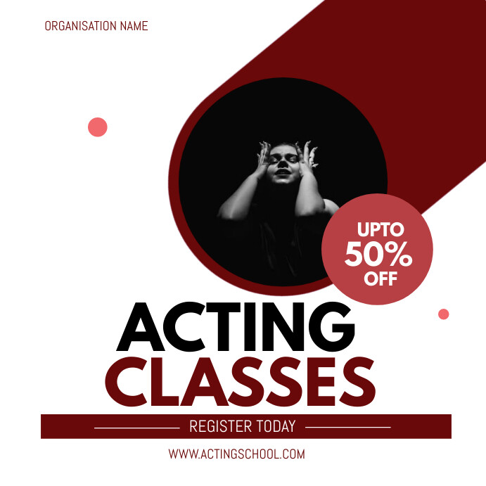 Acting School Template PosterMyWall