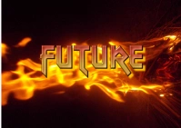 Action video game 3d text Kartu Pos template