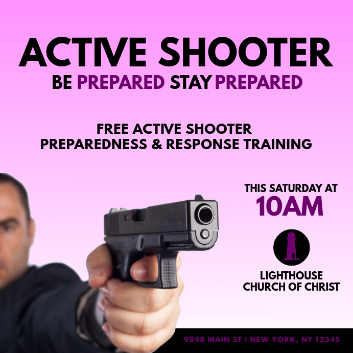Active Shooter Training Template PosterMyWall