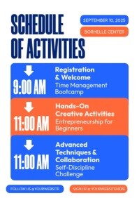 Activities Schedule A4 template
