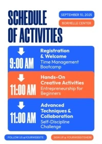 Activities Schedule A4 template