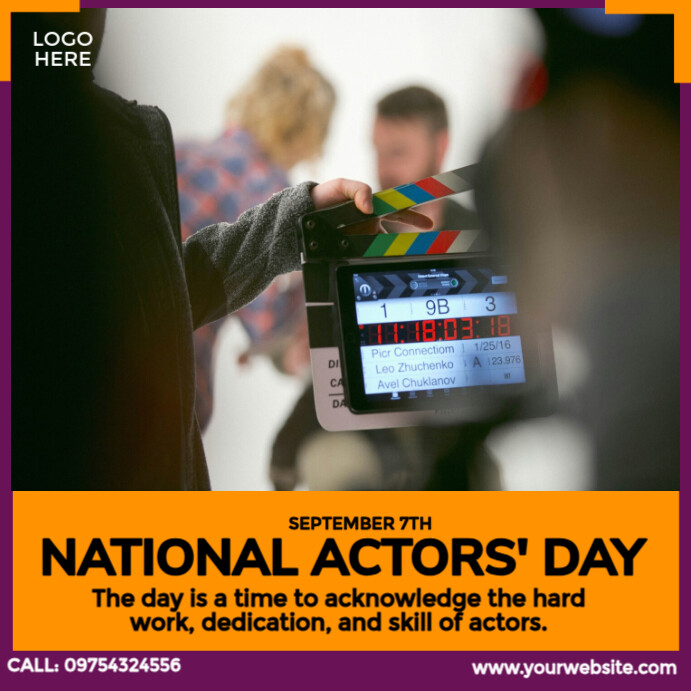 Actors' Day Instagram 帖子 template