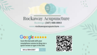 Turquoise Acupuncture Business Card Visitkort Template