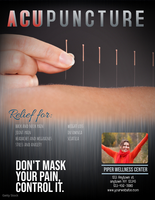 Acupuncture Clinic Holistic Wellness flyer Template PosterMyWall