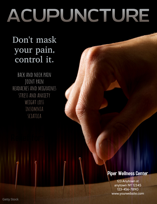 Acupuncture Clinic Holistic Wellness flyer Template PosterMyWall