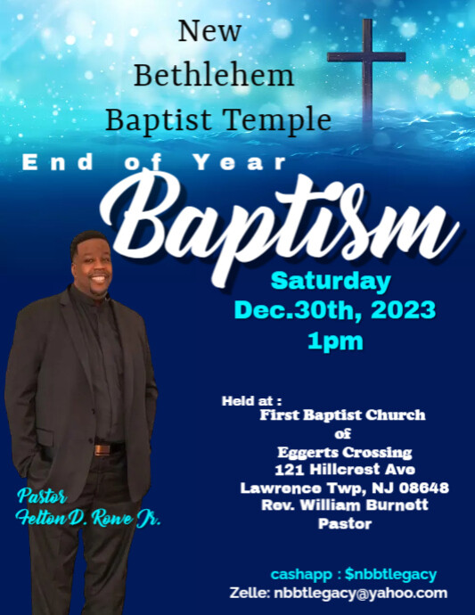 Baptism Church Flyer PosterMyWall