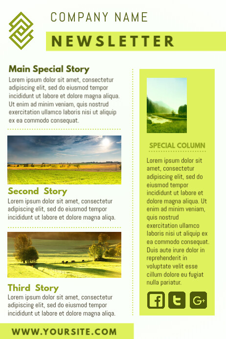 Newsletter Poster Examples Corporate Newsletter Design Template | PosterMyWall