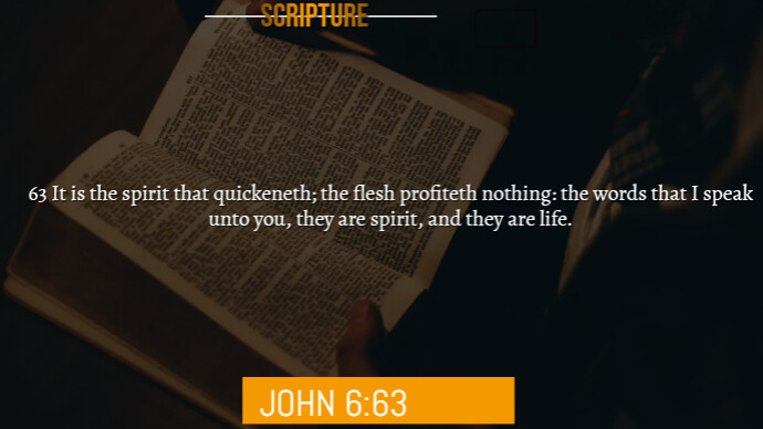 Copy of SCRIPTURE JOHN 6:63 | PosterMyWall