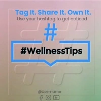 Hashtag Post Template – Editable Design for Instagram & Reels Persegi (1:1)