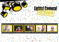 Add your Photos Lights Camera Action Collage A6 template