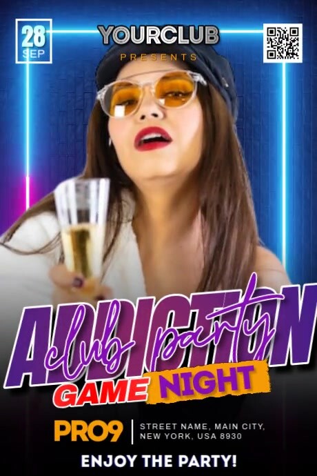 Addiction Club Party Template | PosterMyWall