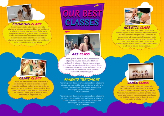 Additional School Classes Brochure Template | PosterMyWall