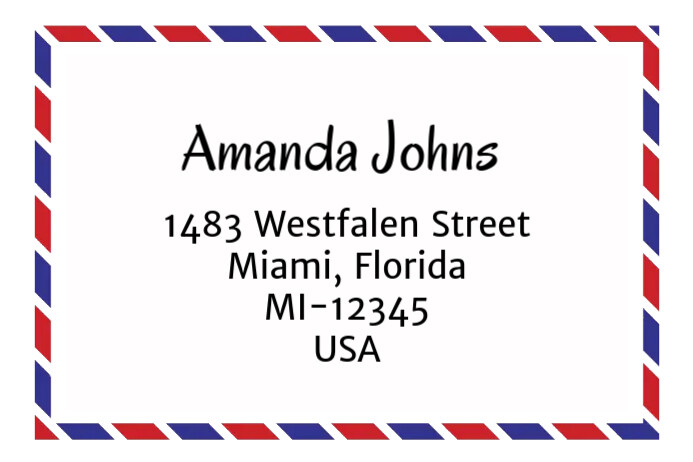Iso Address Label Format Plantilla de Address label 1 | PosterMyWall
