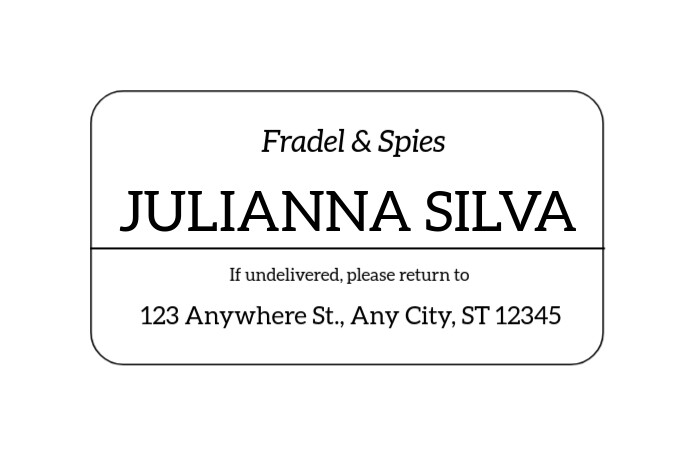 Address label Poster template