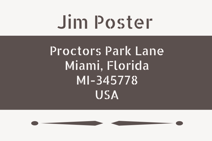 ADDRESS LABEL Etichetta template