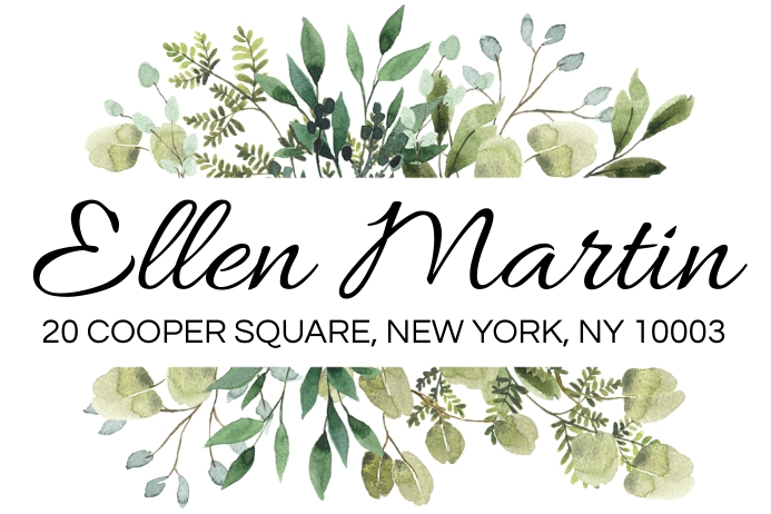 Address Label return postal label, sticker template