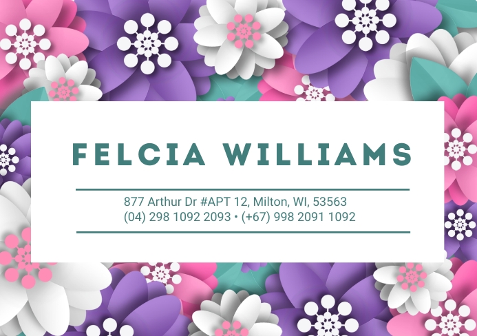 Address Label Template A5