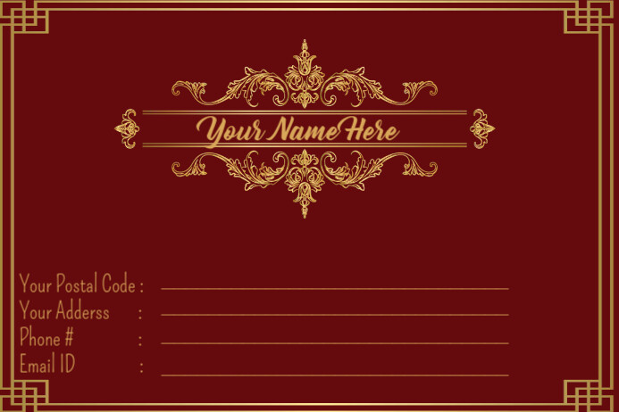 Address Lable, Business Card Template | PosterMyWall