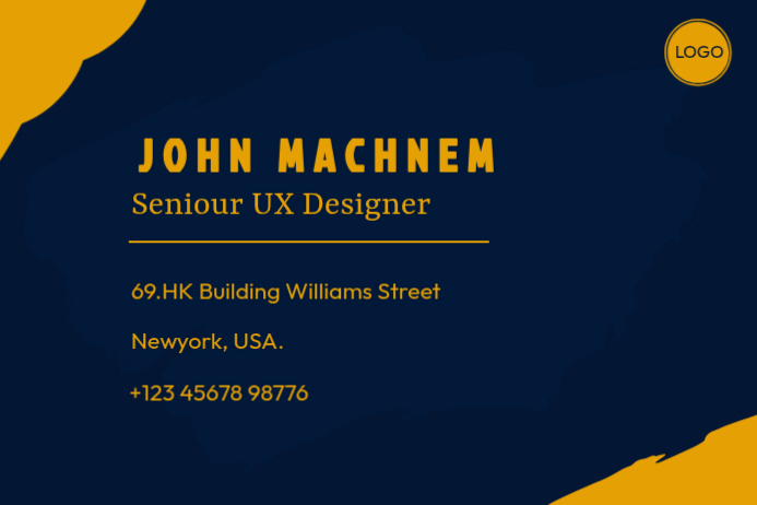 Address Lable Golden Card Design Template | PosterMyWall