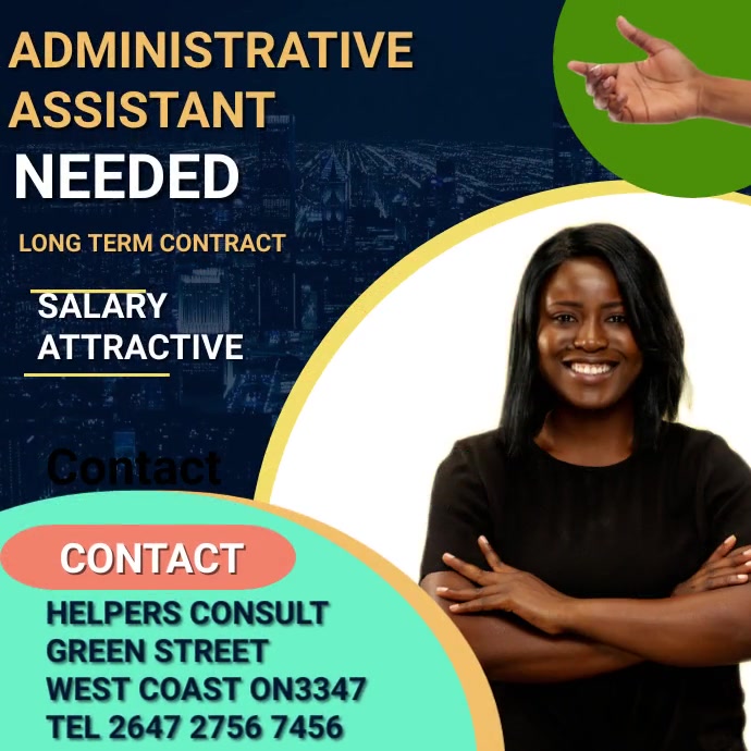 Admin Assistant needed Template | PosterMyWall