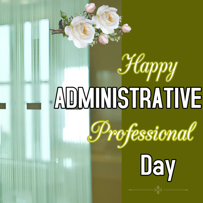 Administrative professional day wish card Template | PosterMyWall