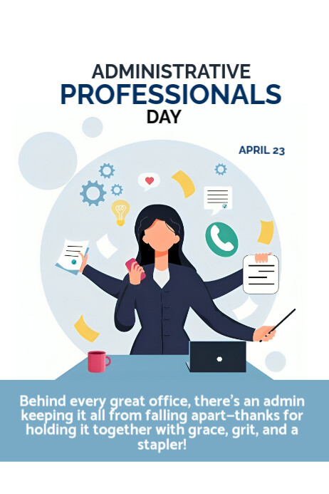 Administrative Professionals Day Template Poster | PosterMyWall