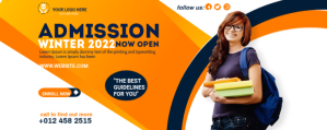 Oranje admission flyer template Twitch Profile Banner