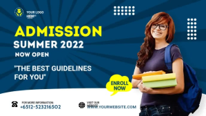 Azul School Admission Promotion Facebook Cover Video Template