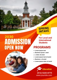 Admission going on flyer template A4