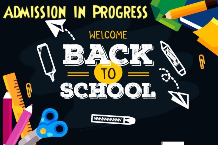 Admission in Progress and Welcome back templa Templat | PosterMyWall