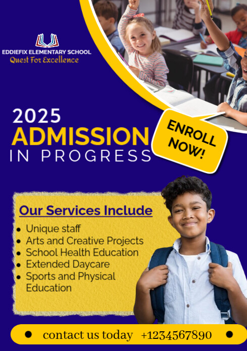Admission in progress A4 template