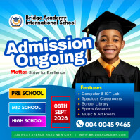 admission ongoing middle pre high school kids enrollment advertisement online flyer poster template Publicación de Instagram