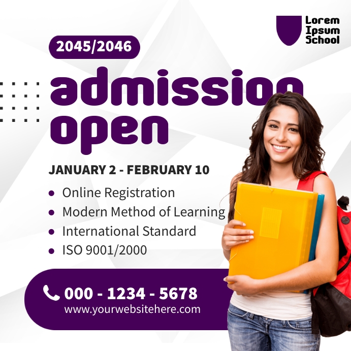 Admission Open Ads Template | PosterMyWall