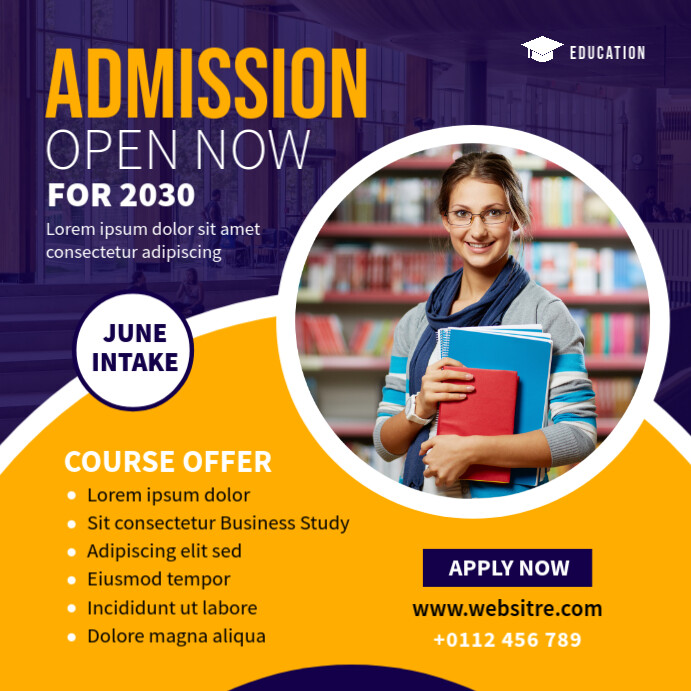 Admission Open Banner Ad Template | PosterMyWall