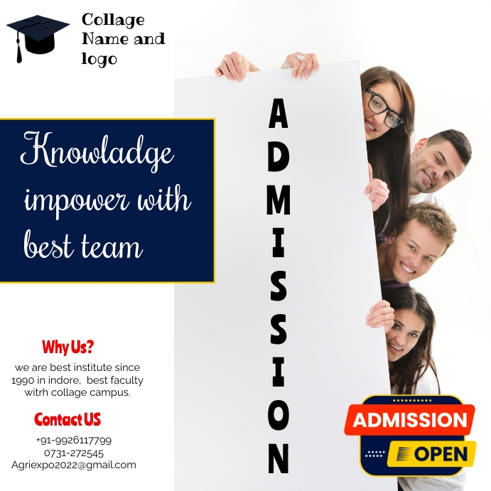 Admission open Instagram Post template