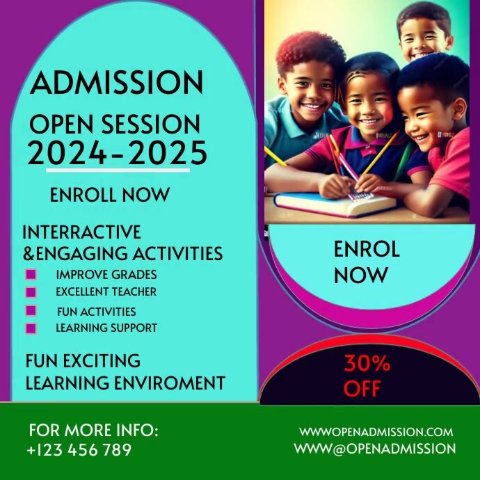 ADMISSION OPEN Template | PosterMyWall