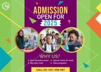 Admission Open Postcard template