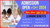 Admission open Zdjęcie tytułowe kanału na YouTube template