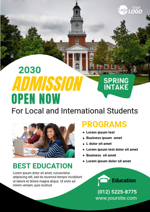 Admission Open Flyer Ad Template | PosterMyWall