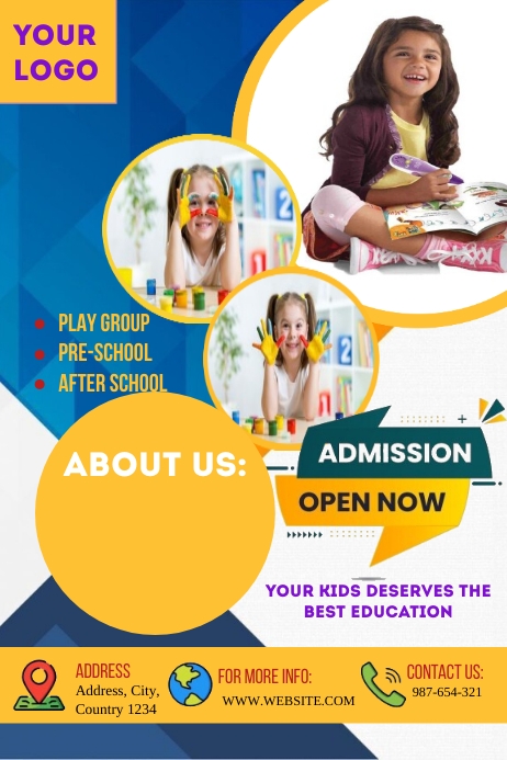 Learning Opening Poster admission open school poster Template | PosterMyWall