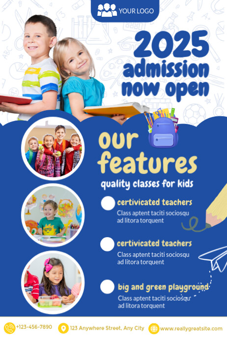 ADMISSION POSTER Plakkaat template