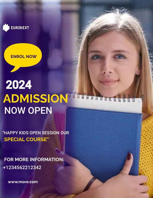New Intake Poster Admission Poster Template | PosterMyWall